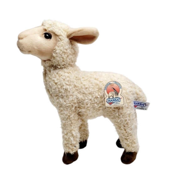 Hansa Sheep Plush Animal  11" - Picture 1 of 13